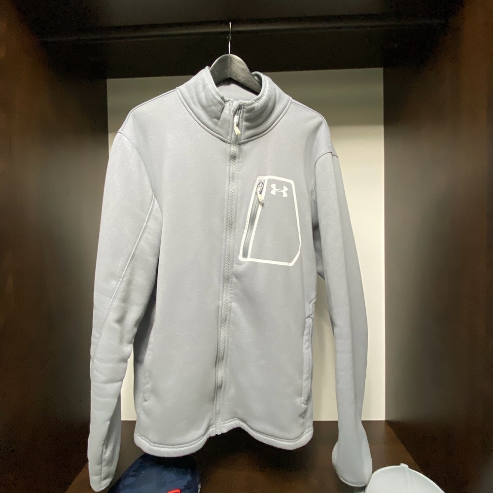 Under armor full zip jacket. Very soft and very warm